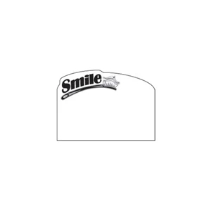 Full Color Process - Smile And Toothbrush Design - Creative Top Flexible Magnet With Curved Upper Left Corner