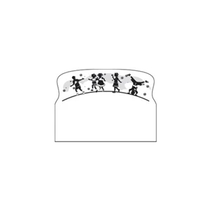 Full Color Process - Children Playing Design - Creative Top Flexible Magnet, With Curved Top