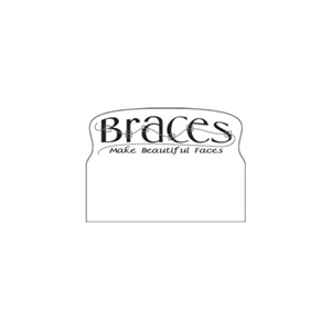 Full Color Process - Braces Make Beautiful Faces Design - Creative Top Flexible Magnet, With Curved Top