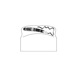 Full Color Process - Fountain Pen Design - Creative Top Flexible Magnet, With Curved Top
