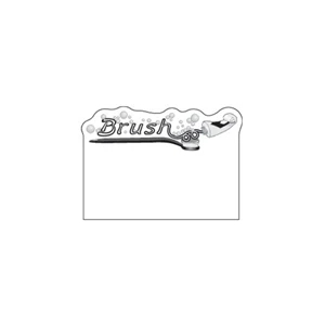 Full Color Process - Brush With Toothpaste And Toothbrush Design - Creative Top Flexible Magnet With Uneven Wavy Top