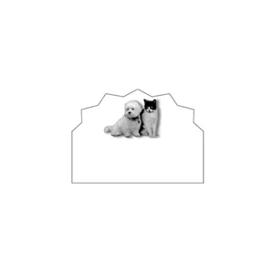 Full Color Process - Dog And Cat Design - Creative Top Flexible Magnet With Jagged Top