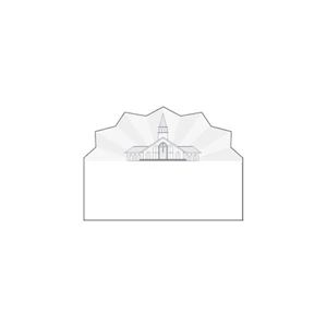 Full Color Process - Church Design - Creative Top Flexible Magnet With Jagged Top