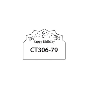 Full Color Process - Happy Birthday Design - Creative Top Flexible Magnet With Jagged Top
