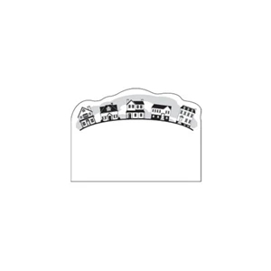 Full Color Process - Houses Design - Creative Top Flexible Magnet With Wavy Top