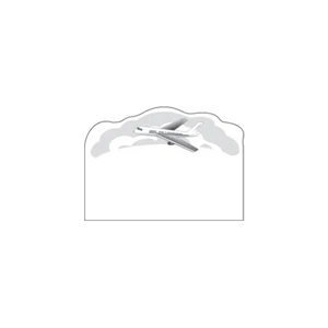 Full Color Process - Jet Airplane - Creative Top Flexible Magnet With Wavy Top