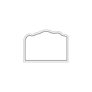 Full Color Process - Single Line Border - Creative Top Flexible Magnet With Wavy Top