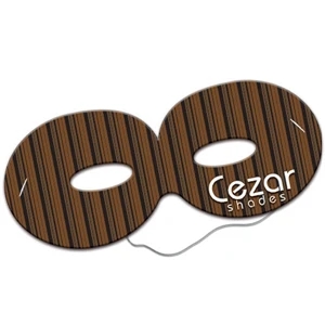 Round Digitally Printed Mask With Elastic String Made From High Density Poster Board