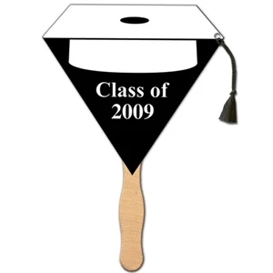 Class Of 2012 White Cap Graduation Fan Made Of High Density Poster Board