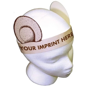Teddy Bear Ears Headband Made From 14 Pt. High Density, White Poster Board