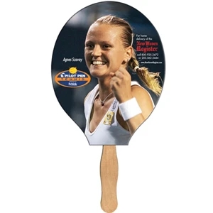 Racquet/guitar Shaped Digital Economy Fans With Double Sided Film Lamination
