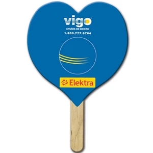 Heart Shaped Front Side Liquid Laminated Mini Fan With A High Gloss Finish