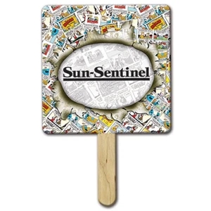Square Shaped Front Side Liquid Laminated Mini Fan With A High Gloss Finish
