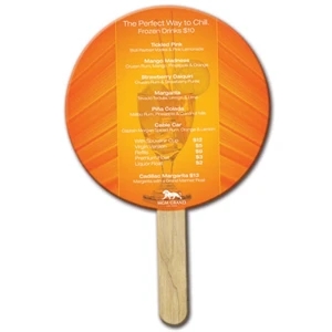 Round Shaped Front Side Liquid Laminated Mini Fan With A High Gloss Finish