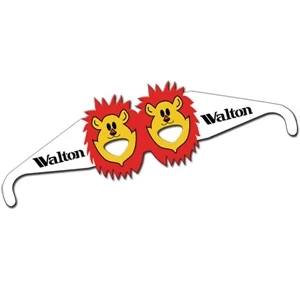 Pre-printed Lion Glasses Mask, High Density White Poster Board, High Gloss Finish