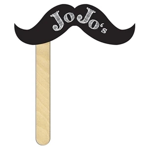 Offset Printed Mustache Made From High Density 14 Pt. White Poster Board
