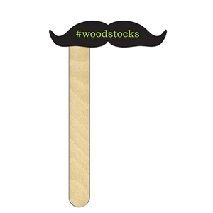 The Vaudeville - Offset Printed Mustache Made From High Density 14 Pt. White Poster Board