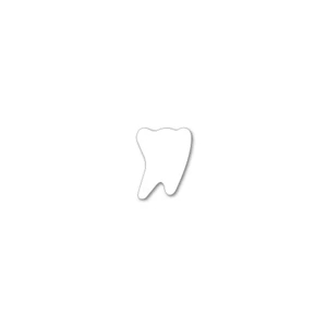 Full Color Process - 2 5/8" X 2" - Tooth Shape Flexible Magnetic Memo Holder