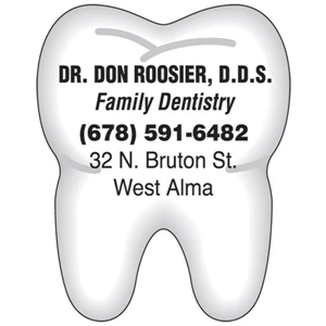 Full Color Process - 2 1/2" X 2" - Tooth Shape Flexible Magnetic Memo Holder