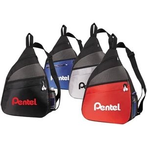 Ashford - Sling Backpack With Padded Zippered Pocket, Ipod Port And Open Front Pocket