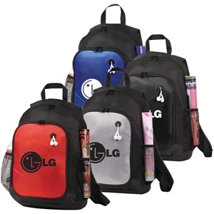 Concordia - Backpack Features Padded Laptop Compartment, Front Zippered Pocket, 2 Mesh Pockets