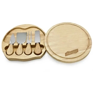 Overseas, Swivel-style Circular Chopping Board With Cheese Cutting Tools