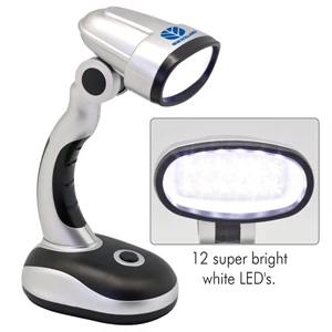 12 Led Desk Lamp. Uses 12 Super Bright White Led Bulbs. Last Up To 100,000 Hours