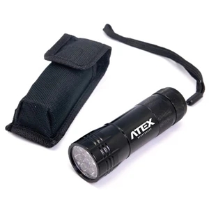 Super Bright 14 Led Flashlight. Push Button Mechanism, Wrist Strap, Carrying Case