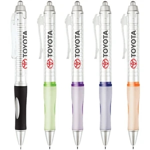 Baldwin - Retractable Pen With See-thru Barrel, Translucent Grip, And Colored Accents