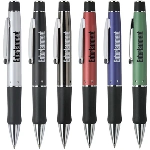 Verona - Heavy Weight Twist Action Jumbo Brass Ballpoint Pen With Comfort Black Rubber Grip