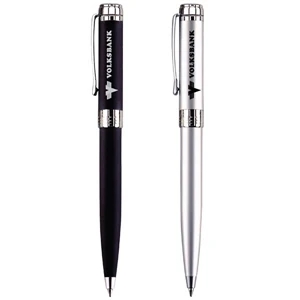 Embassy - Twist Action Ballpoint Pen, Brass Construction With Matte Coated Finish