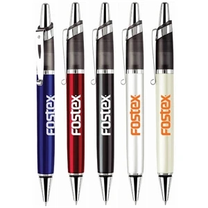 Edison - Click Action Ballpoint Pen. Aluminum Barrel With Chrome Plated Accents