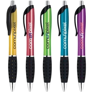 Catania - Metallic Color Barrel With Comfortable Rubber Grip, Click Action Ballpoint Pen