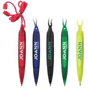 Trieste - Twist Action Ballpoint Pen Features Colored Barrel, Matching Grip, Break-away Rope