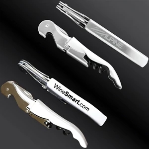Senora - 3 Function Wine Opener Features Corkscrew, Bottle Opener And Knife/foil Cutter