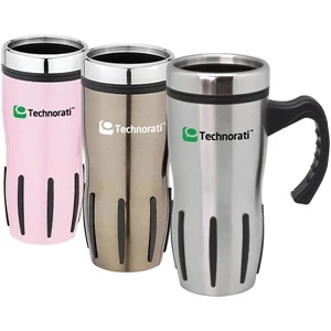 Placentia - 16 Oz Stainless Steel Travel Mug With Durable Plastic Interior