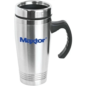 Napa - 16 Oz Stainless Steel Travel Mug. Ergonomically Designed Grip Handle