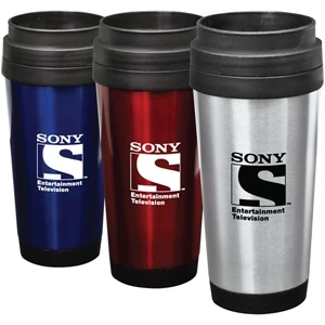 Taft - 14 Oz Stainless Steel Tumbler. Durable Plastic Liner. Double Wall Construction