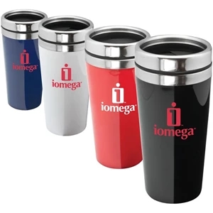 Brawley - 16 Oz Travel Tumbler. Slide Tab For Easy Open/shut, Spill Proof Lid Travel Mug