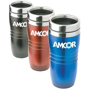 Tulare - 16 Oz Tumbler. Stainless Steel Liner. Translucent Acrylic Exterior
