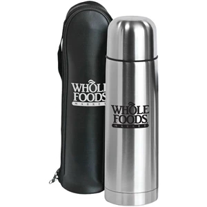 Clayton - 12 Oz Bullet Stainless Steel Vacuum Bottle. Lid Doubles As A Serving Cup