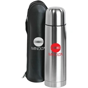 Clayton - 16 Oz Bullet Stainless Steel Vacuum Bottle. Lid Doubles As A Serving Cup