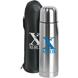 Clayton - 24 Oz Bullet Stainless Steel Vacuum Bottle. Lid Doubles As A Serving Cup
