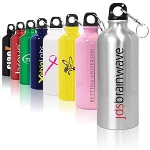 Morgan - 20 Oz Aluminum Sports Bottle. Bpa Free. Carabiner Clip Attached