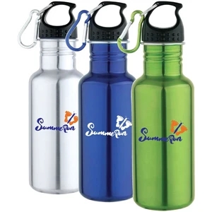 Yorba - 25 Oz Stainless Steel Water Bottle. Leak Proof Lid With Carabiner Clip