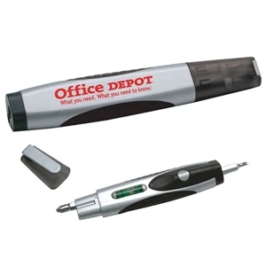 3 Function - Handy Tool. Features Phillips And Flathead Bits, Leveler And Led Light
