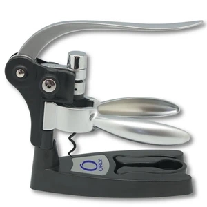 Veneto - Wine Opener Set. With "rabbit-ear" Corkscrew, Extra Spiral, Foil Cutter And A Stand