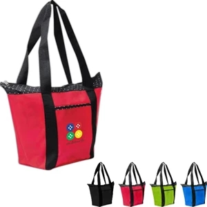 Vivid Expressions (tm) - Polka Dot Accent Tote Bag, 18"w X 11.5"h X 5.5"d