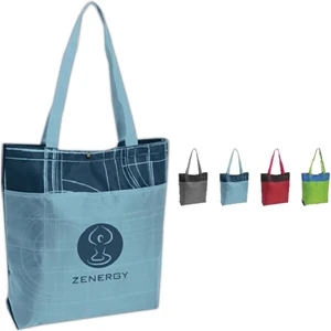 Blueprint - Tote Bag With A Unique Architectural-look Screen Print Design