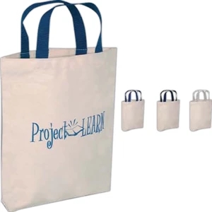 Value Leader - Silkscreen - Medium Weight Natural Canvas Tote Bag With 12.5" Handles
